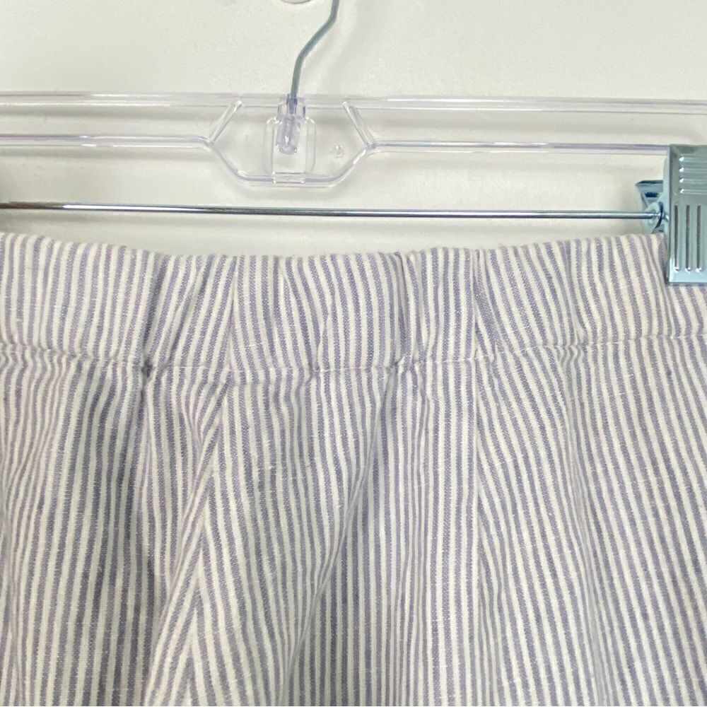J Jill Love Linen Women’s Ankle Pants Blue & White Striped Lightweight Size S - Picture 7 of 14